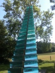 This amazing glass staircase was made by Danny Lane.
